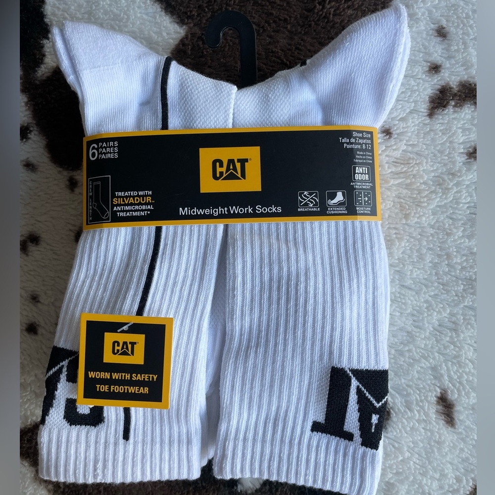 Brand new 6 pack of Men’s CAT crew socks